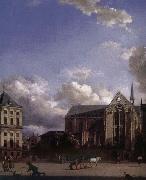 Jan van der Heyden Grand Place oil on canvas